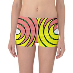 Double Spiral Thick Lines Circle Boyleg Bikini Bottoms