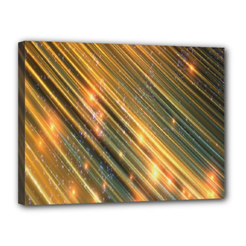 Golden Blue Lines Sparkling Wild Animation Background Space Canvas 16  X 12  by Mariart