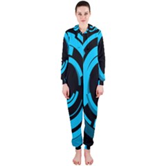 Graphics Abstract Motion Background Eybis Foxe Hooded Jumpsuit (ladies) 