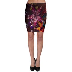 Hanging Paper Star Lights Bodycon Skirt by Mariart