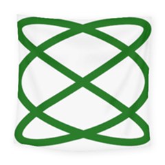 Lissajous Small Green Line Square Tapestry (large) by Mariart