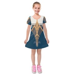 Planetary Resources Exploration Asteroid Mining Social Ship Kids  Short Sleeve Velvet Dress by Mariart