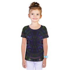 Psychic Color Circle Abstract Dark Rainbow Pattern Wallpaper Kids  One Piece Tee