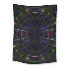 Psychic Color Circle Abstract Dark Rainbow Pattern Wallpaper Medium Tapestry