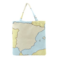 Spain Map Modern Grocery Tote Bag