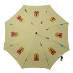 Spring Butterfly Wallpapers Beauty Cute Funny Hook Handle Umbrellas (small) by Mariart
