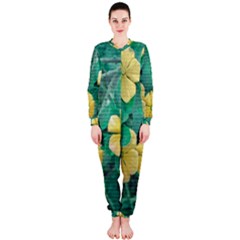 Yellow Flowers At Nature Onepiece Jumpsuit (ladies)  by dflcprints