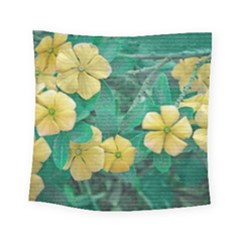 Yellow Flowers At Nature Square Tapestry (small) by dflcprints
