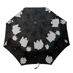 Spider Web And Ghosts Pattern Folding Umbrellas by Valentinaart