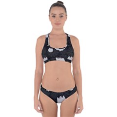 Spider Web And Ghosts Pattern Cross Back Hipster Bikini Set by Valentinaart