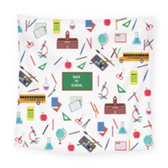 Back To School Square Tapestry (large) by Valentinaart
