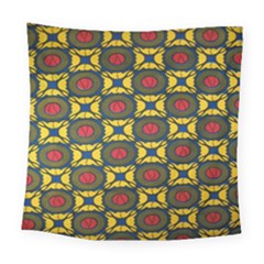 African Textiles Patterns Square Tapestry (large)