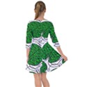 Bottna Fabric Leaf Green Smock Dress View2