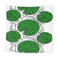 Bottna Fabric Leaf Green Square Tapestry (large)