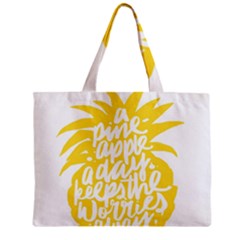 Cute Pineapple Yellow Fruite Zipper Mini Tote Bag by Mariart