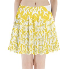 Cute Pineapple Yellow Fruite Pleated Mini Skirt