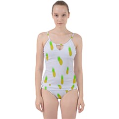 Cute Pineapple Fruite Yellow Green Cut Out Top Tankini Set by Mariart