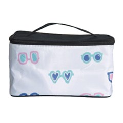 Cute Sexy Funny Sunglasses Kids Pink Blue Cosmetic Storage Case by Mariart