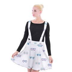 Cute Sexy Funny Sunglasses Kids Pink Blue Suspender Skater Skirt by Mariart