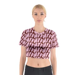 Letter Font Zapfino Appear Cotton Crop Top by Mariart