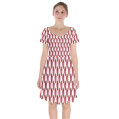Strawberry Pattern Short Sleeve Bardot Dress by ShiroSan