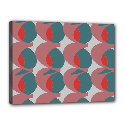 Pink Red Grey Three Art Canvas 16  X 12  by Mariart