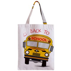 Back To School - School Bus Zipper Classic Tote Bag by Valentinaart