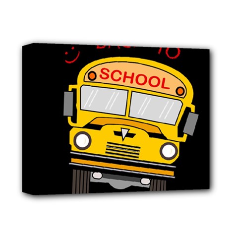 Back To School - School Bus Deluxe Canvas 14  X 11  by Valentinaart
