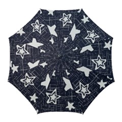 Star Space Line Blue Art Cute Kids Golf Umbrellas