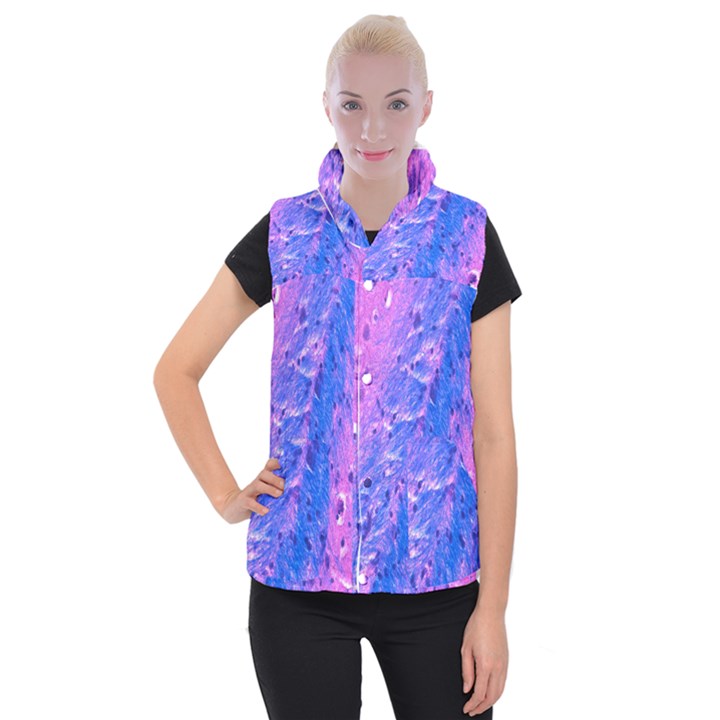The Luxol Fast Blue Myelin Stain Women s Button Up Puffer Vest