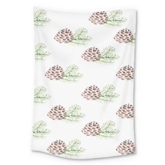 Pinecone Pattern Large Tapestry by Mariart
