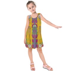 Rainy Day To Cherish  In The Eyes Of The Beholder Kids  Sleeveless Dress by pepitasart