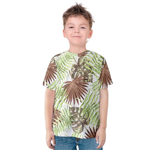 Tropical Pattern Kids  Cotton Tee by ValentinaDesign