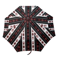Folklore Pattern Folding Umbrellas by ValentinaDesign