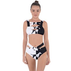 Dalmatian Dog Bandaged Up Bikini Set  by Valentinaart