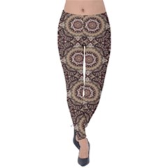 Oriental Pattern Velvet Leggings by ValentinaDesign