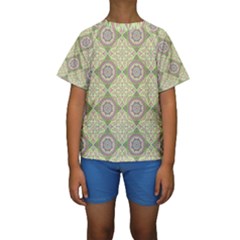 Oriental Pattern Kids  Short Sleeve Swimwear by ValentinaDesign
