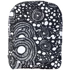 Circle Polka Dots Black White Full Print Backpack