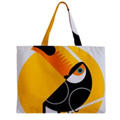 Cute Toucan Bird Cartoon Yellow Black Zipper Mini Tote Bag by Mariart