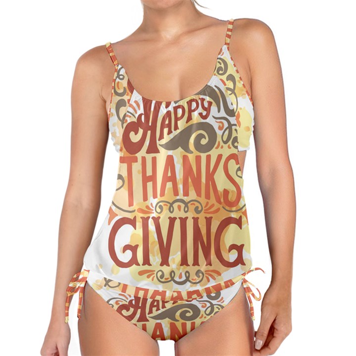 Happy Thanksgiving Sign Tankini Set