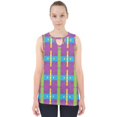 Stripes And Dots                           Cut Out Tank Top by LalyLauraFLM