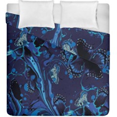 Pattern Butterfly Blue Stone Duvet Cover Double Side (king Size) by Mariart