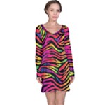 Rainbow Zebra Long Sleeve Nightdress