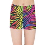 Rainbow Zebra Kids Sports Shorts