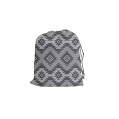 Triangle Wave Chevron Grey Sign Star Drawstring Pouches (small)  by Mariart