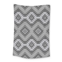Triangle Wave Chevron Grey Sign Star Small Tapestry by Mariart