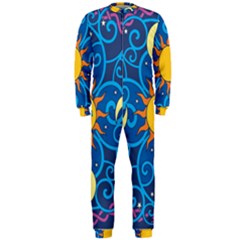 Sun Moon Star Space Vector Clipart Onepiece Jumpsuit (men)  by Mariart
