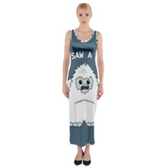 Yeti - I Saw A Man Fitted Maxi Dress by Valentinaart