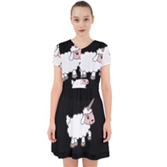 Unicorn Sheep Adorable In Chiffon Dress by Valentinaart