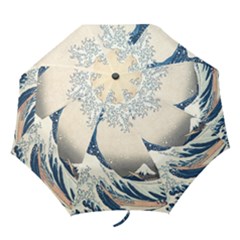 The Classic Japanese Great Wave Off Kanagawa By Hokusai Folding Umbrellas by PodArtist